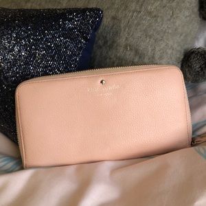 Kate Spade zip wallet blush pink